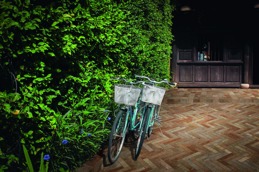 Footpath By Building In City